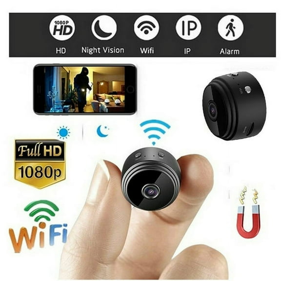 YiFudd HD 1080p Wi-Fi Night Vision Mini Camera, Black