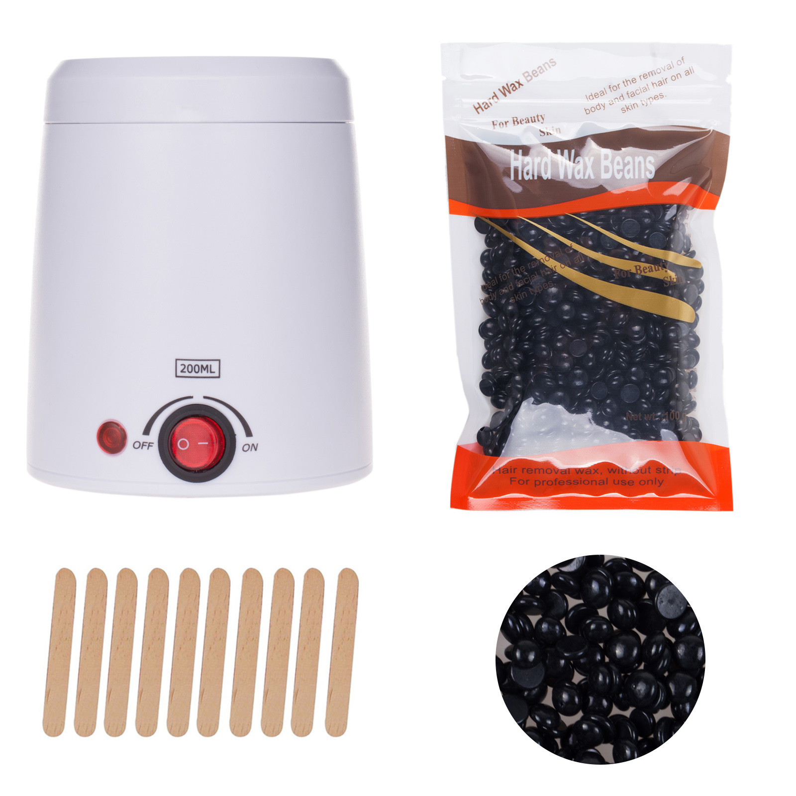 YiFudd Hair Removal Wax, 200cc Wax Melting Machine Set Hot Wax Machine