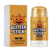 YiFudd Halloween Body Glitter Stick Yellow, Multi-Color Face Hair & Body Glitter for Festival Party Makeup, Long-Lasting Cosmetic Sequins, 16g / 0.56 oz