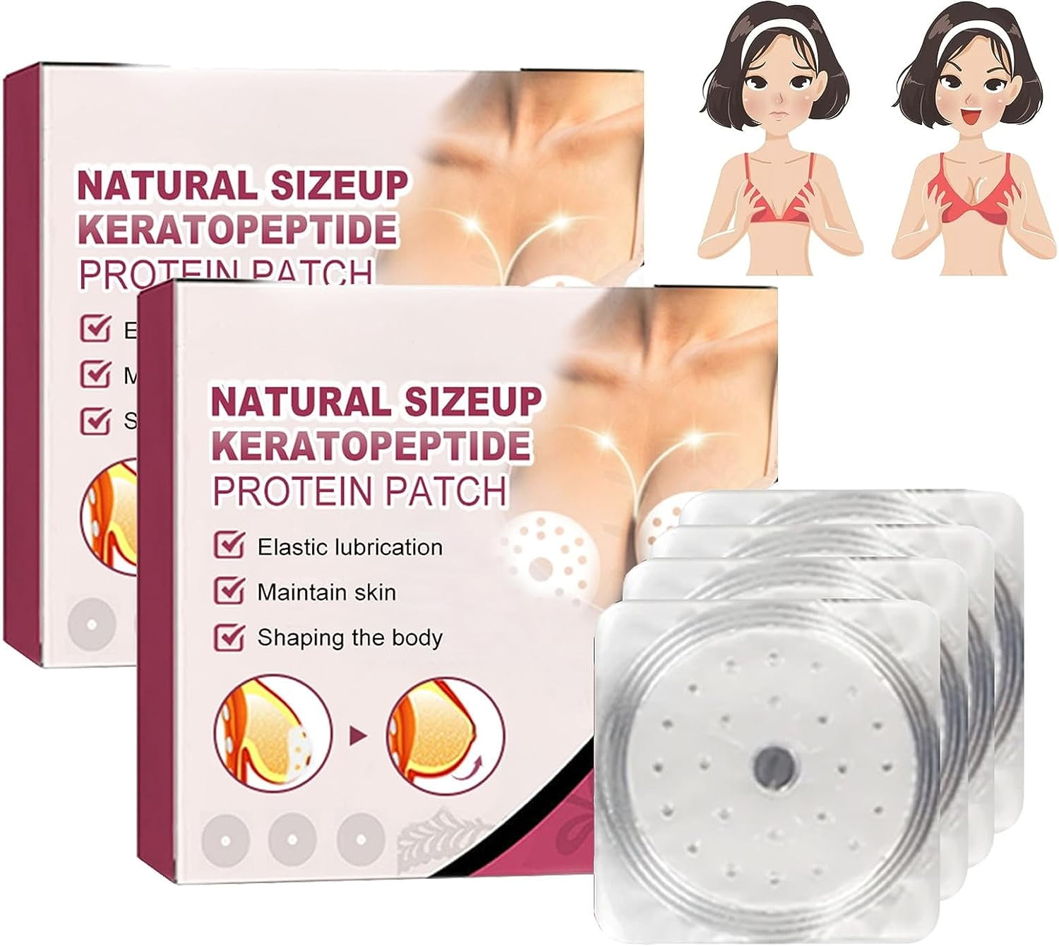 YiFudd Keratopeptide Protein Patch, Breast Enhancement Patch, Chest  Enhancer Paste Breast Firming Patch Breast Enhancement Pads For Women 