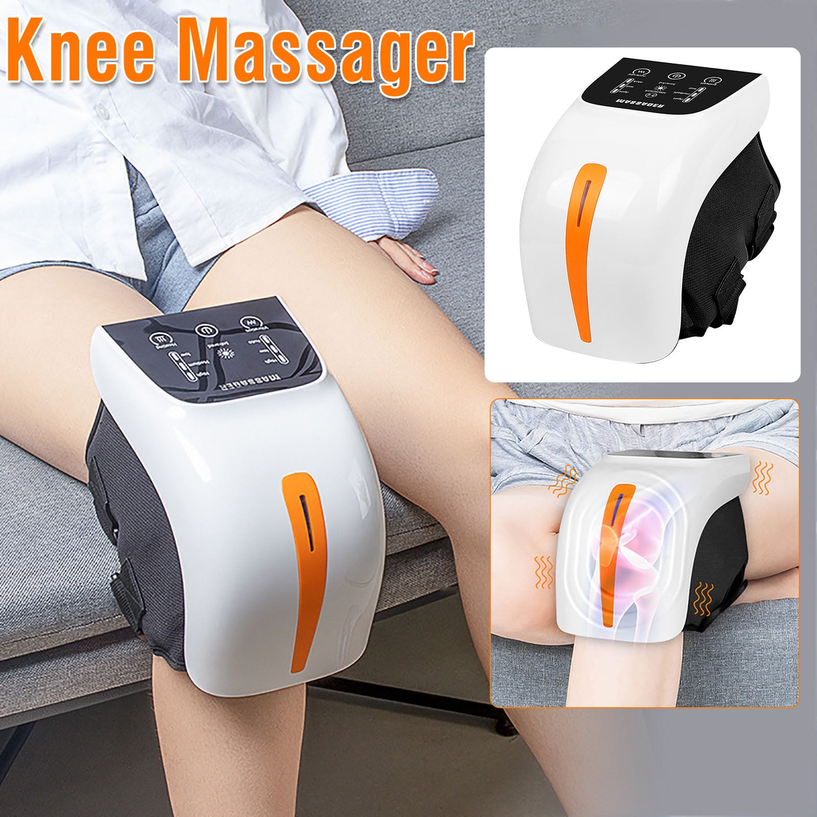 YiFudd Knee Massager With Heat For Pain Relief Electric Cordless Vibration  Knee Massage Beauty Tool 