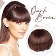 thumbnail image 1 of YiFudd Natural Wigs, Braid Hairband Synthetic Bangs Heat Bangs Hair Extensions For Lady, 1 of 4