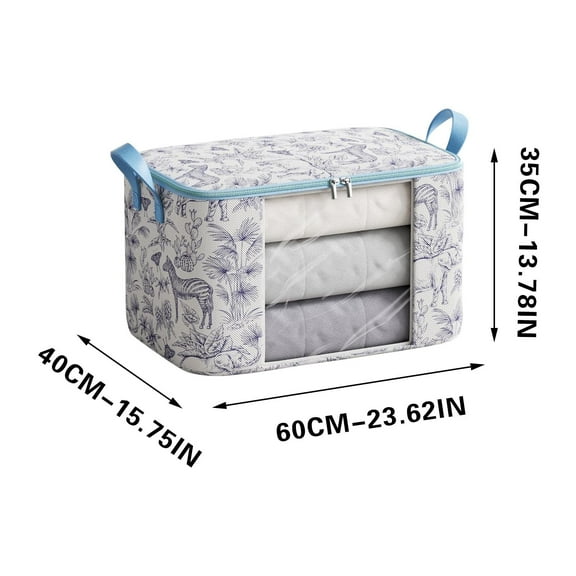 YiFudd Visual Clothes Storage Bag, Portable Wardrobe Sorting Box for Winter Quilts and Clothing