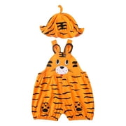 YiHWEI Baby Costume Girl Toddler Girls Summer Cartoon Watermelon Prints Jumpsuit Hat 2Pcs Outfits Clothes Set for Clothes Baby Rompers Girl Mandalorian Costume Kids