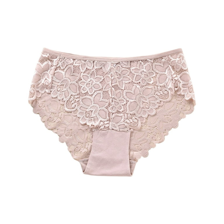 YiHWEI Female Short White Lingerie Womens Underwear Lace Panties Stretch  Soft Ladies Hipster Briefs Underwear Lady Underwear XL