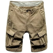 YiHWEI Men's Functional Overalls Vintage Old Quarter Pants