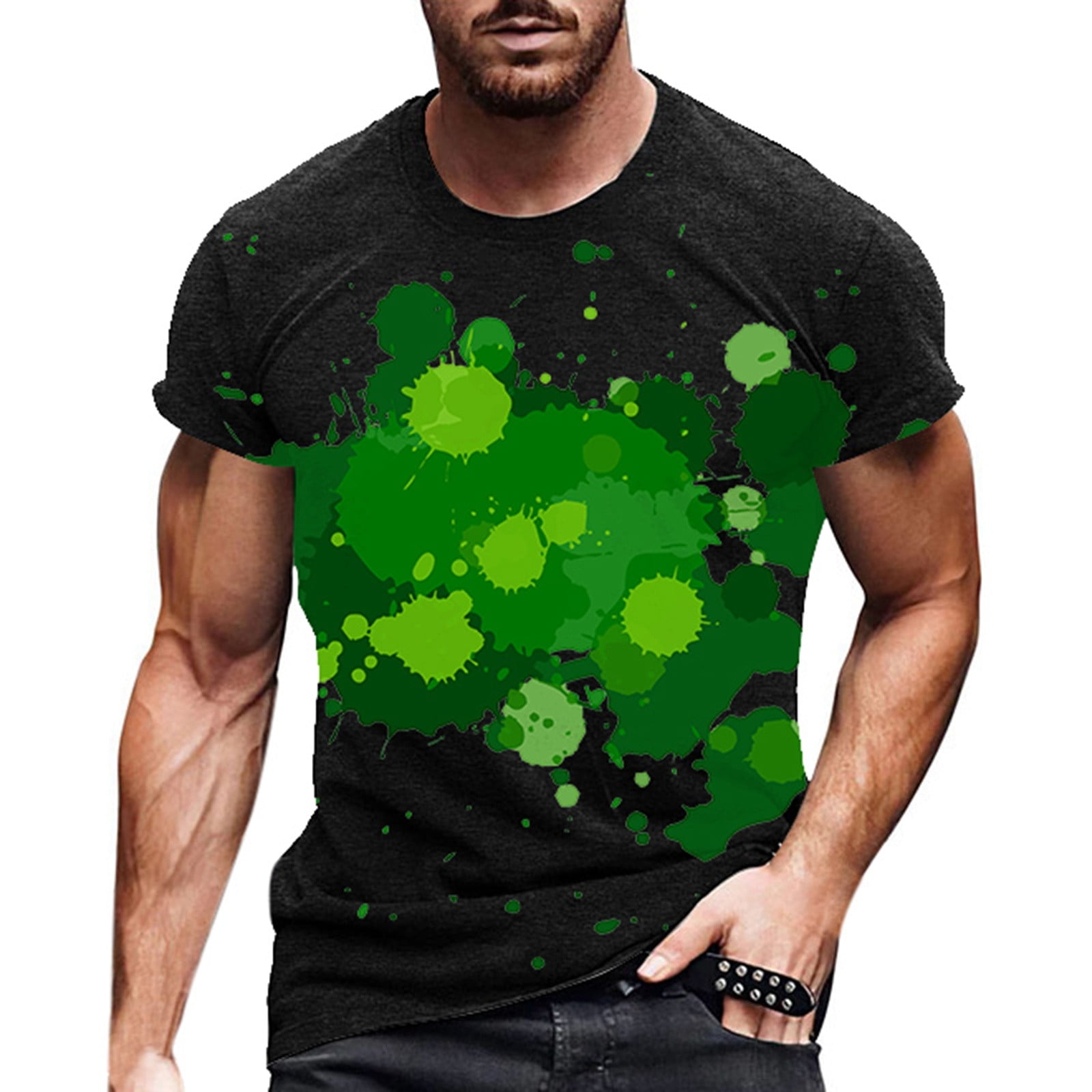 YiHWEI Tshirts Shirts for Men White V Neck Under Dress Shirt Summer