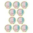 thumbnail image 1 of YiJuHui 10pcs Seashell Party Plates Premium Disposable Dinnerware for Beach Themed Events & Birthday Celebrations Elegant Design Durable Paper Plates 9in, 1 of 6