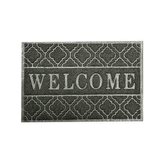 YiJuHui 1pcs 3D Textured Welcome Doormat - Heavy Duty PVC Indoor Outdoor Entrance Mat, Non-Slip Waterproof Floor Protector for Home, Porch, Garage, Front Door 58*38*1.3CM