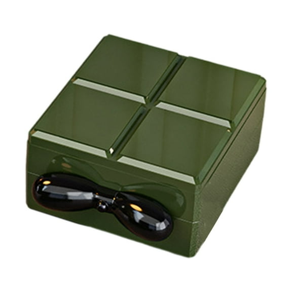 YiJuHui 1pcs 7 Grid Plastic Jewelry Organizer Box with Lid, Portable Earring Storage Case, Durable Travel Accessory Holder for Rings & Beads 8.7*6.7*3.7CM