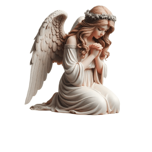 YiJuHui 1pcs Acrylic Angel Statue for Home and Office Decor, Elegant Crystal-Like Figurine, Inspirational Gift for Protection and Positivity