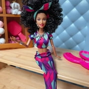 YiJuHui 1pcs African American Fashion Dolls Set with Mix & Match Outfits – Posable Black Dolls & Accessories Each 32cm