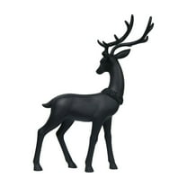 YiJuHui 1pcs Antique Metal Deer Statue Outdoor, Weather-Resistant Garden Decor, European-Style Stag Sculpture for Porch, Yard, and Entryway Decor 20cm