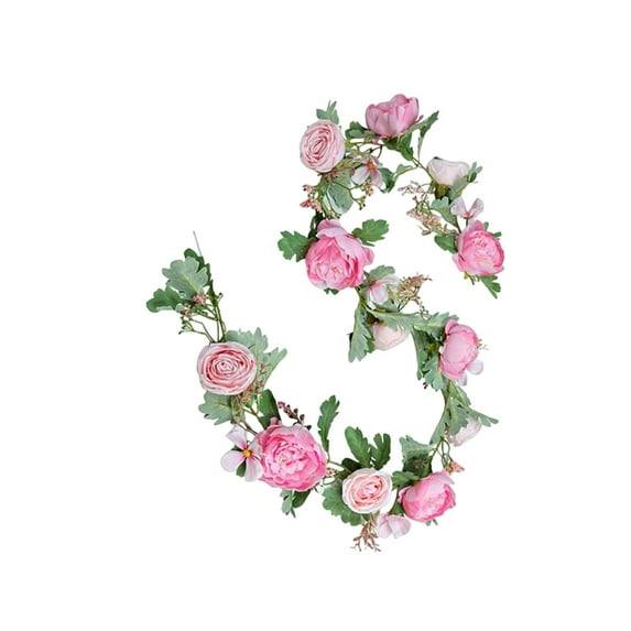 YiJuHui 1pcs Artificial Rose Vine Wedding Arch Garland - Lifelike Faux Floral Decor for Ceremony Backdrop, Party & Home Decoration E(200cm)
