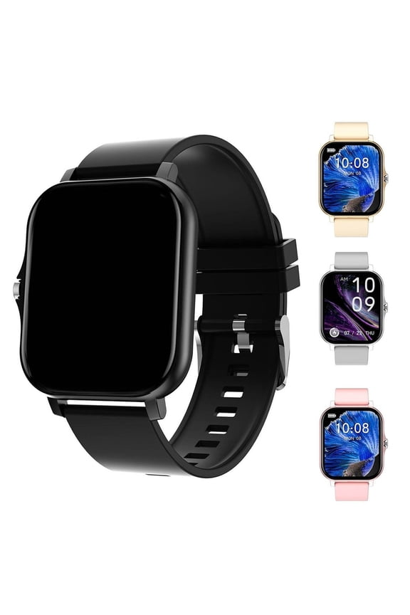 1pcs Bluetooth Smart Watch with Call Function, Fitness Tracker Heart Rate Monitor, IP67 Waterproof Activity Tracker for Men Women, Sleep Monitor, Step Counter, Compatible with Android iOS
