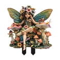 thumbnail image 1 of YiJuHui 1pcs Bohemian Acrylic Garden Stake Outdoor Decor with Fairies and Hummingbirds for Yard Patio Landscape Decoration, 1 of 5