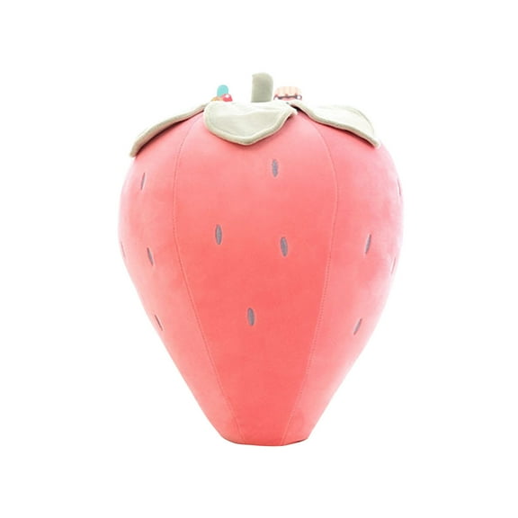 YiJuHui 1pcs Chewable Plush Fruit Pillow - Soft Embroidered Safe Teether Toy for Sensory Play & Nursery Decor