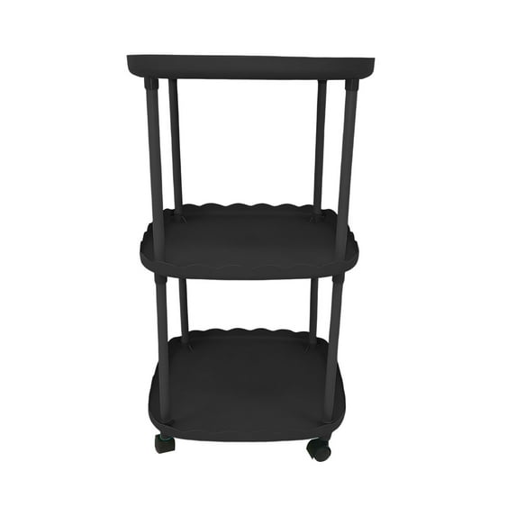 YiJuHui 1pcs Compact Plastic Bedside Table with Storage Shelf, Modern End Table for Small Spaces, Nightstand for Bedroom Living Room Dorm