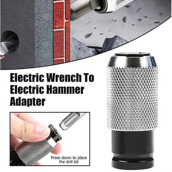 YiJuHui 1pcs Drill Wrench Adapter Converter Tool, High Carbon Steel Locking Chuck for Secure Bit Grip, Hand Drill Joint Worker Efficiency Improvement