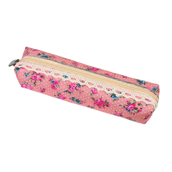 YiJuHui 1pcs Fashion Flower Print Pencil Case Pen Bags Zipper Bag Stationery Pouches Pencil Holders and Pen Holders Zipper Design, Easy To Open Cloth, for adults