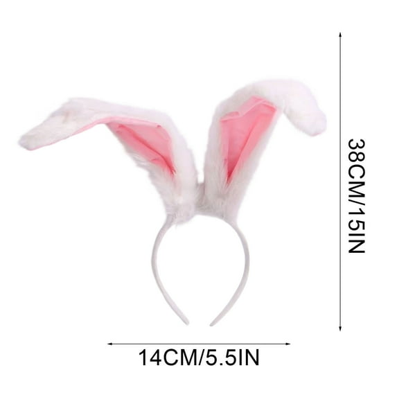 YiJuHui 1pcs Flexible Bunny Ears Headband for Dress Up Parties, Adjustable Soft Headwear with Shapeable Ears for Festive Events & Holiday Celebrations