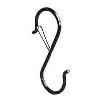 YiJuHui 1pcs Heavy-Duty S Hooks with Safety Lock for Hanging Kitchen Utensils, Pots, Pans, and Plants - Rust-Resistant Steel Hooks for Closet, Rack, and Organizer Use