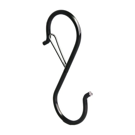 YiJuHui 1pcs Heavy-Duty S Hooks with Safety Lock for Hanging Kitchen Utensils, Pots, Pans, and Plants - Rust-Resistant Steel Hooks for Closet, Rack, and Organizer Use