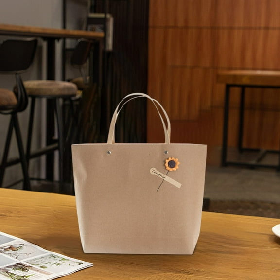 YiJuHui 1pcs Kraft Paper Bags with Handles Bulk, Kraft Shopping Bags, Brown Paper Bags with Handles, Large Paper Bags for Small Business, Boutique Bags, Kraft Bags, Gift Bags 33X25x8cm