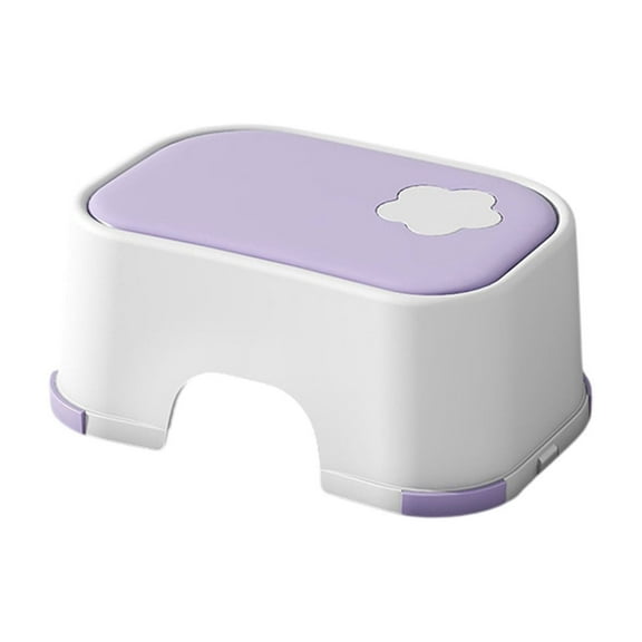 YiJuHui 1pcs Non-Slip Kids Step Stool with Textured Grip, Heavy-Duty Bathroom Stool for Brushing Teeth & Handwashing, Stable Plastic Step Stool, Anti-Slip Design for Sink & Toilet Access