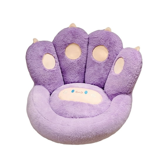 YiJuHui 1pcs Plush Cat Paw Gaming Chair Cushion - Ultra Soft Ergonomic Support for Office Desk & Living Room Decor
