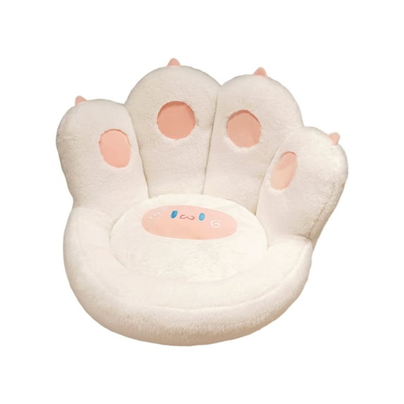 YiJuHui 1pcs Plush Cat Paw Gaming Chair Cushion - Ultra Soft Ergonomic Support for Office Desk & Living Room Decor