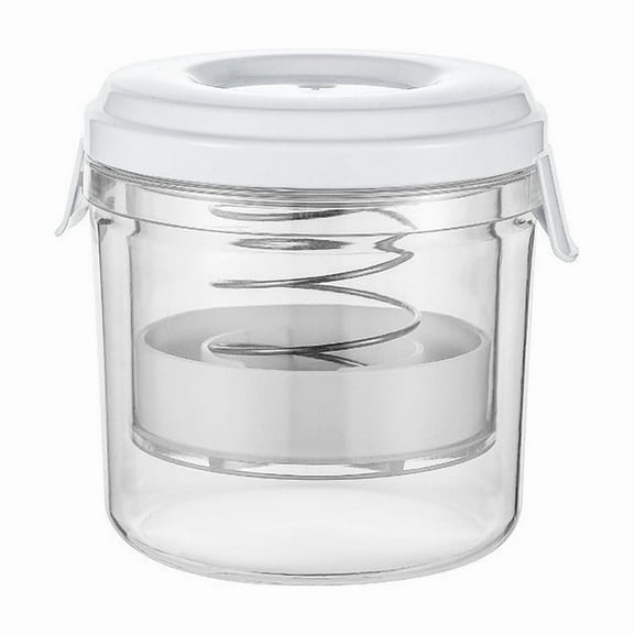 YiJuHui 1pcs Pressure Pickle Jar with Press-Lid, Food-Grade Plastic Fermentation Container, Airtight Pickle Maker for Kitchen, Homemade Pickles & Sauerkraut