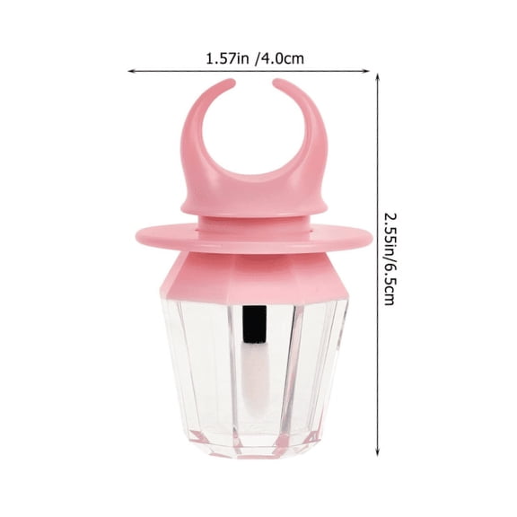 YiJuHui 1pcs Ring Gloss Tube - Leakproof Plastic Lip Balm Container for Makeup, Portable Mini Gloss Jar with Secure Lid, Refillable Cosmetic Case for Purse & Travel
