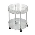 thumbnail image 1 of YiJuHui 1pcs Rolling Storage Cart with Wheels, 2-Tier Plastic Organizer for Kitchen Bathroom Living Room, Transparent Multi-Purpose Mobile Shelf A, 1 of 6