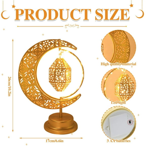 YiJuHui 1pcs Rotatable LED Iron Art Star Lamp - Hexagonal Hanging Light for Bedroom, Living Room, Muslim Festival Decorative Ambient Lighting