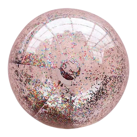 YiJuHui 1pcs Sequins Beach Ball Jumbo Pool Toys Balls Giant Confetti Glitters Inflatable Clear Beach Ball Swimming Pool Water Beach Toys Outdoor Summer Party Favors for Adults