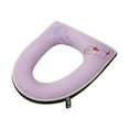 thumbnail image 1 of YiJuHui 1pcs Soft Foam Toilet Seat Cushion, Padded Toilet Cover for Round and Elongated Toilets, Warm Washable Non-Slip Bathroom Toilet Pad with Cute Embroidery, 1 of 6