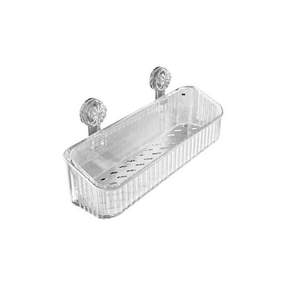 YiJuHui 1pcs Strong Suction Wall Mounted Bathroom Shelf, No Drill Adhesive Storage Organizer Rack for Shower, Kitchen, Bathroom Space Saving 23.5*14*9.2cm