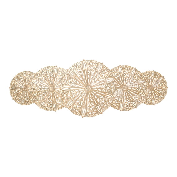 YiJuHui 1pcs Table Runner , Centerpiece Table Decorations,Coffee Table Runner,Heat Resistant Mats for Countertop,Flower Shaped Vinyl Waterproof Washable Table Mats for Wedding,Party
