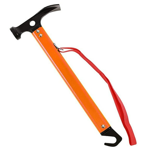 YiJuHui 1pcs Ultralight Aluminum Tent Stake Hammer - Multi-Functional Camping Tool with Steel Hook for Easy Pulling, Portable Mallet Design for Outdoor Survival Gear