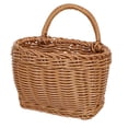 thumbnail image 1 of YiJuHui 1pcs Wall Mounted Rattan Storage Basket - Decorative Woven Organizer for Kitchen, Bathroom & Living Room - Hanging Shelf with Rustic Farmhouse Style, 1 of 7