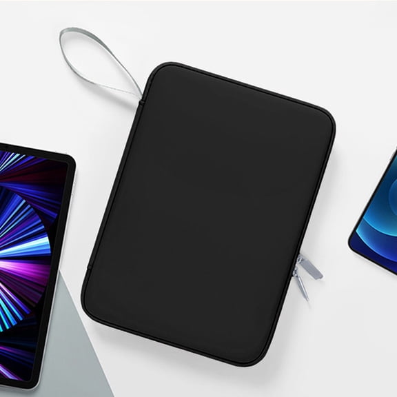 YiJuHui 1pcs Waterproof Tablet Sleeve Case with Lanyard, Multi-Pocket Protective Carrying Bag for iPad Pro, Shockproof Travel Office Storage Organizer