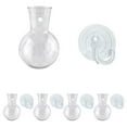 thumbnail image 1 of YiJuHui 2 PC Clear Hanging Vase Wall Mounted, Transparent Glass Planter with Suction Cup for Home Decor, Flower Arrangement, Kitchen Herb Garden, Bathroom Office Floating Terrarium, 1 of 6