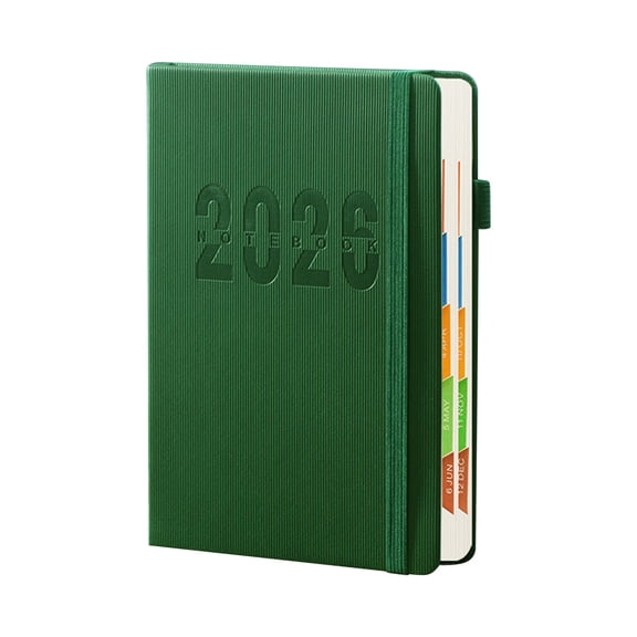 YiJuHui 2pcs 2026 Weekly Monthly Planner Hardcover - 80gsm Thick Paper, Dotted Pages, Elastic Closure, Inner Pocket, Office & Daily Planning Organizer Notepad