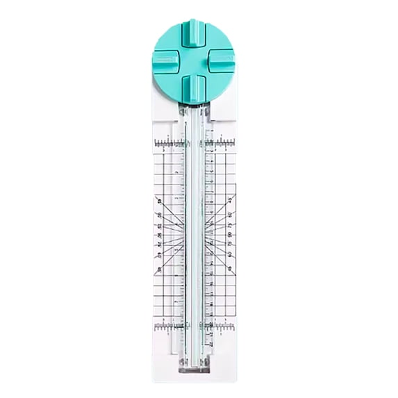 YiJuHui 2pcs 4-in-1 Paper Cutter with Straight Dashed Curved Creasing Lines, Portable Desktop Craft Trimmer for Scrapbooking and Photo Cutting