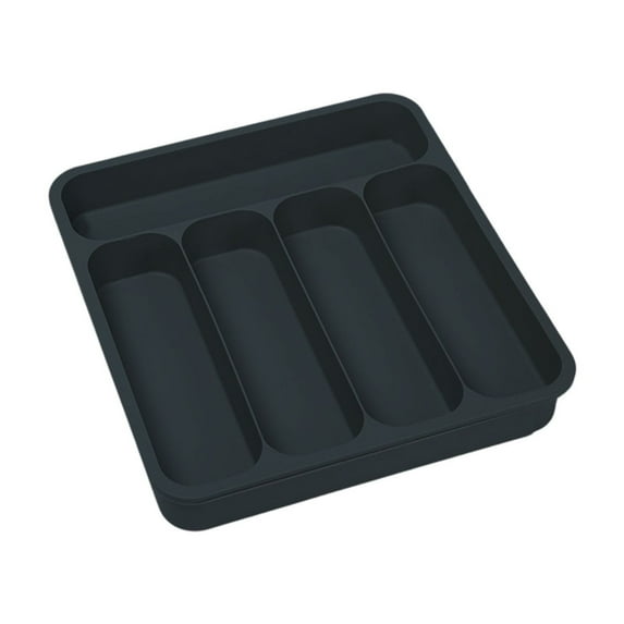 YiJuHui 2pcs Expandable Kitchen Drawer Organizer, Compartment Utensil Storage Box, Cutlery Tray for Knife Fork Spoon Chopstick, Durable Plastic Organizer for Kitchen & Dining Room Drawers 34.5*32.5CM