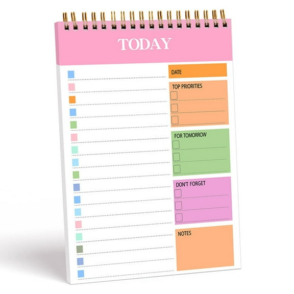 YiJuHui 2pcs To Do List Notepad, To Do List Notebook for Work, Undated Daily Planner Organizer for Tasks Checklist & Goal Planning, To Do List Perfect for Office, Cute