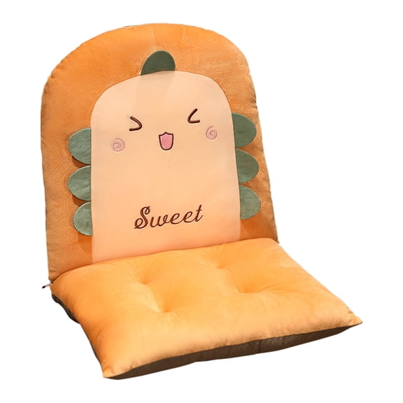 YiJuHui 2pcs Plush Seat Cushion with Backrest Support - Extra Thick Comfort for Office Chair, Dining Chair, Sofa & Floor Lounging - Breathable Linen Fabric Cushion Pad D