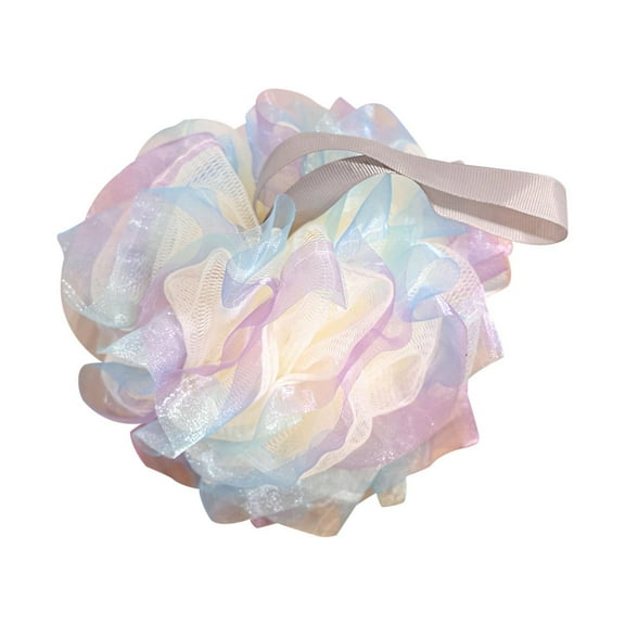 YiJuHui 2pcs Premium Exfoliating Loofah Sponge - Extra Soft & Eco-Friendly Body Scrubber for Sensitive Skin, Reusable Bath & Shower Pouf with Hanging Loop, for Daily Gentle Cleansing