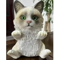 thumbnail image 1 of YiJuHui 2pcs Realistic Resin Cat Figurines, Lifelike Handcrafted Statue, Decorative Home Accent for Living Room and Office Display, 1 of 8